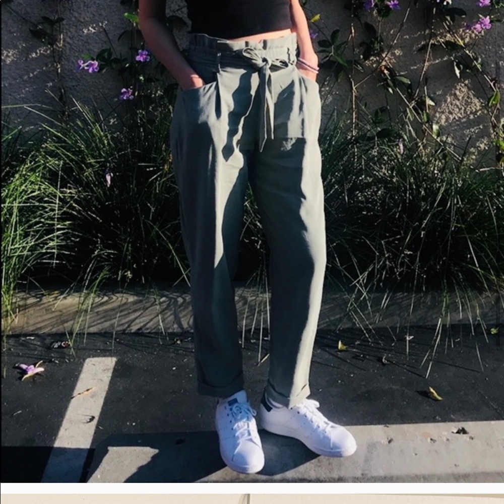 Army Green paperbag pants